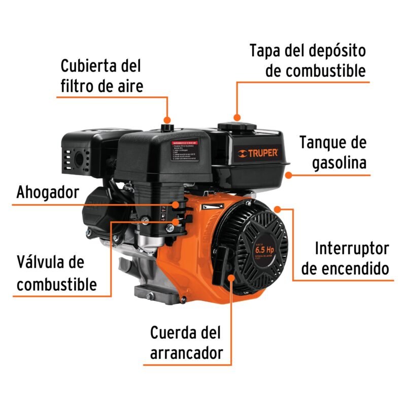 MOG-65FC1.jpg Código: 101327 Motor a gasolina 6.5 HP, Truper MOG-65