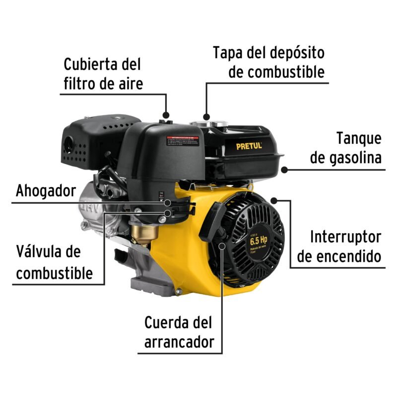 Código: 28114 Motor a gasolina 6.5 HP, Pretul MOG-65P