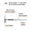 Código: 10644 Martillo tubular 20 oz uña California Ripper, cara fresada MORCA-20T