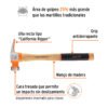 MORCA-25FC1.jpg Código: 16863 Martillo 25 oz uña recta tipo California Ripper, Truper Grip MORCA-25