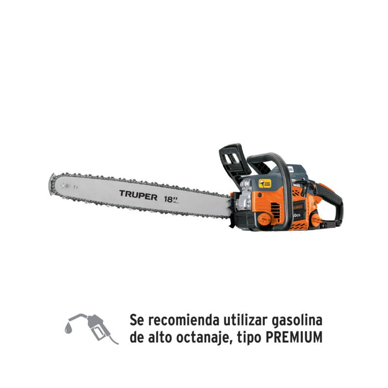 MOT-5018.jpg Código: 102920 Motosierra 50 cc a gasolina con barra de 18', Truper MOT-5018