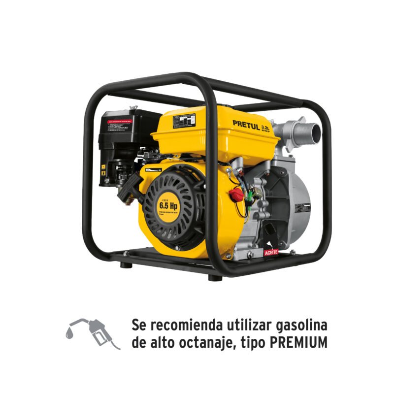 Código: 28029 Motobomba autocebante 2'x2', gas. 6-1/2HP, agrícola, PRETUL MOTB-2P