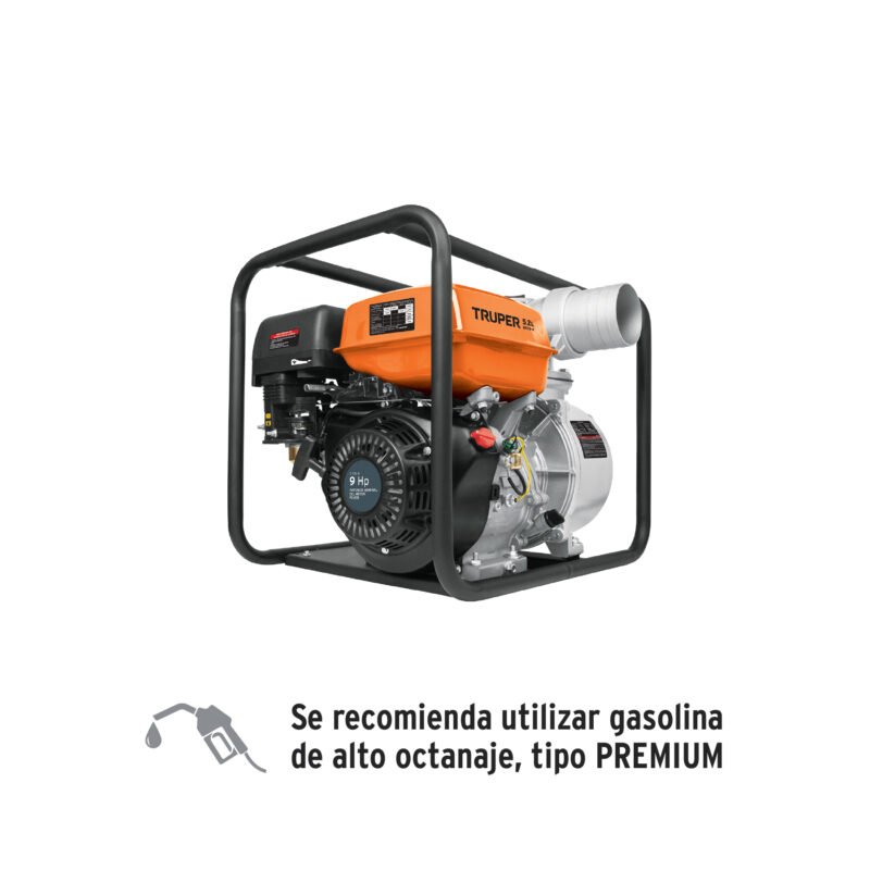 MOTB-4.jpg Código: 17118 Motobomba autocebante 4'x4', gasolina 9HP, agrícola, TRUPER MOTB-4