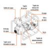 Código: 17118 Motobomba autocebante 4'x4', gasolina 9HP, agrícola, TRUPER MOTB-4