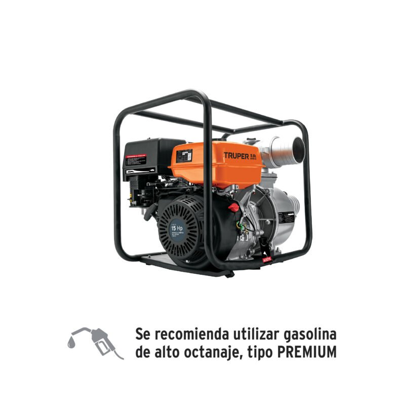 MOTB-4X.jpg Código: 102405 Motobomba autocebante 4'x4', gasolina 15HP, agrícola, TRUPER MOTB-4X