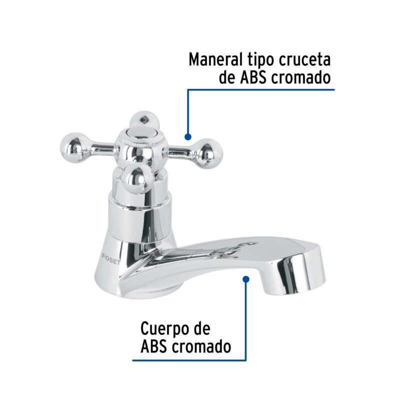 MP-144FC1.jpg Código: 48383 Llave individual lavabo, ABS, cruceta, BASIC MP-144