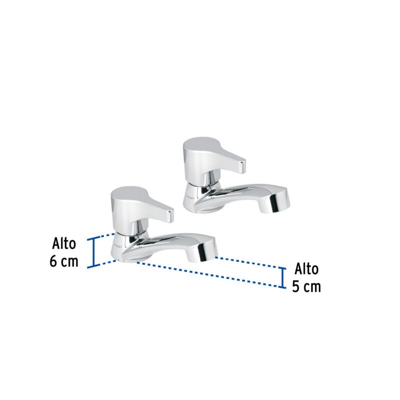 Código: 48382 Juego llaves individuales lavabo, ABS, palanca, BASIC MP-243