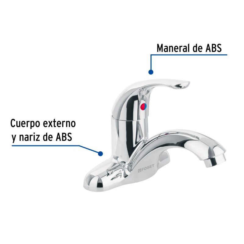 MP-419FC1.jpg Código: 48191 Monomando lavabo, ABS, nariz curva, BASIC MP-419