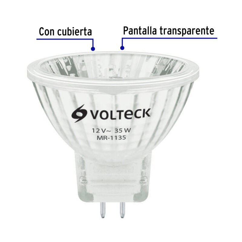 Web Código: 47252 Lámpara de halógeno 35 W tipo MR11 en caja, Volteck MR-1135