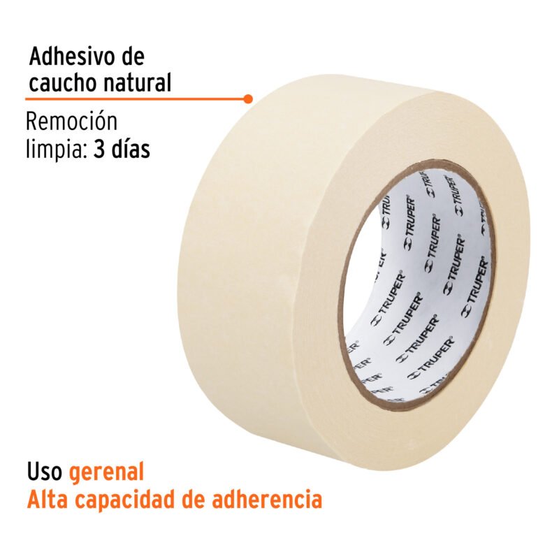 MSK-2FC1.jpg Código: 12593 Cinta masking tape de 2' x 50 m, Truper MSK-2
