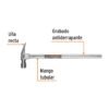 MTR-20FC1.jpg Código: 16703 Martillo tubular pulido 20 oz uña recta, Truper MTR-20