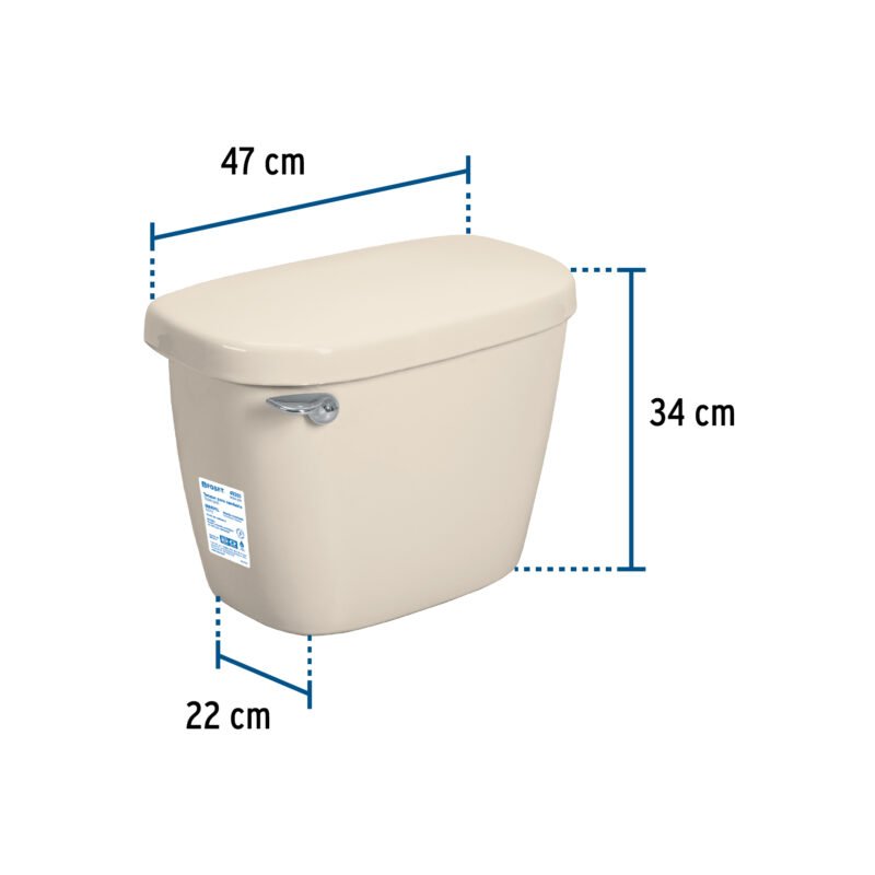 Código: 49355 Tanque bajo de porcelana con accesorios, marfil, FOSET MUBA-30M