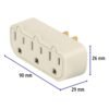 Código: 46810 Multicontacto triple aterrizado, barra, Volteck MUL-320