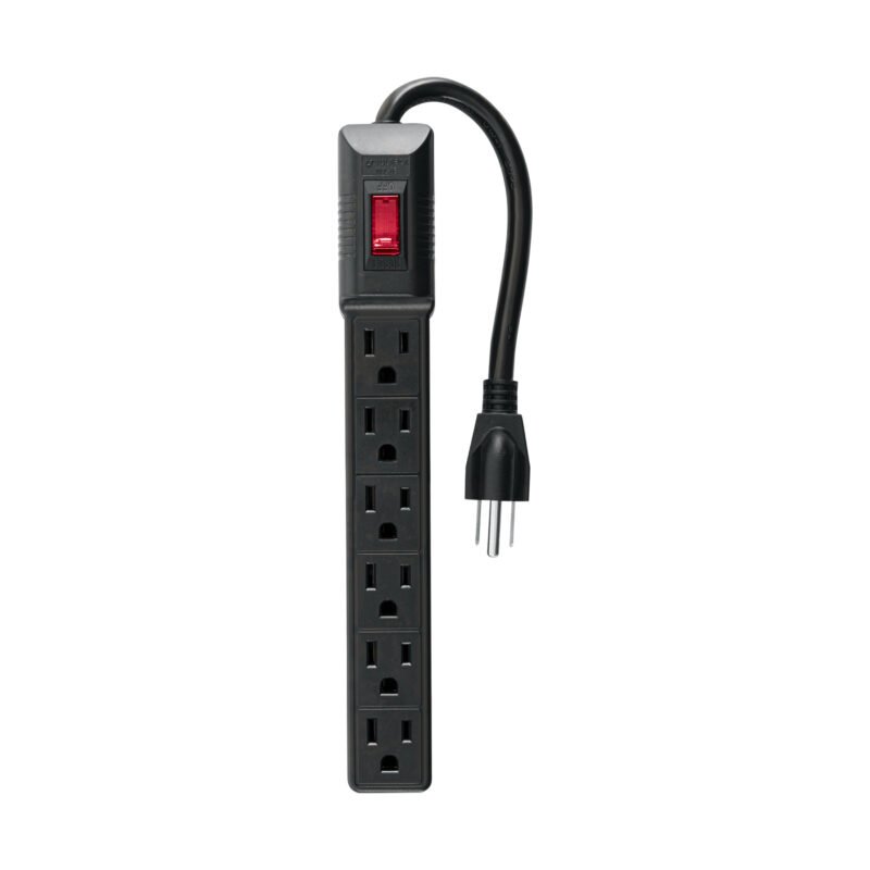 MUL-6EN.jpg Código: 49860 Multicontacto 16 AWG doméstico económico 6 entradas, negro MUL-6EN