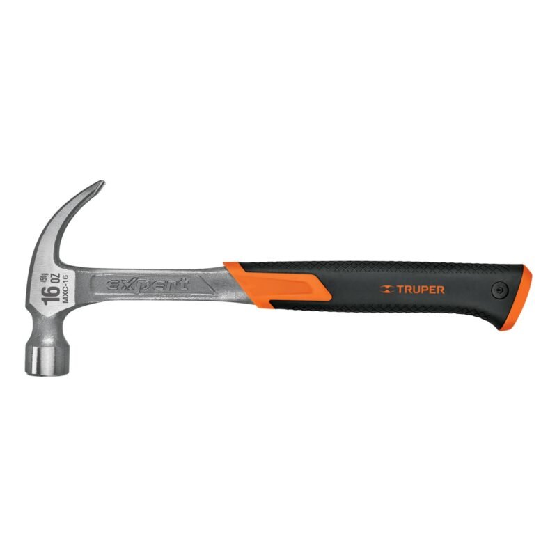 Código: 17856 Martillo forjado 16 oz uña curva, mango con neopreno, Expert MXC-16