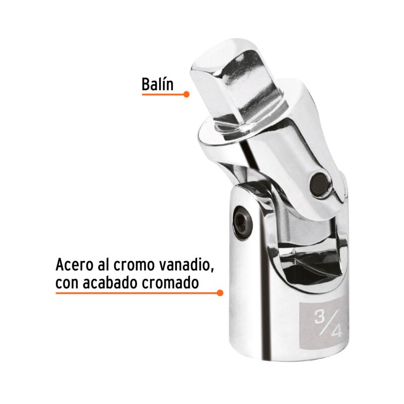 N-5670FC1.jpg Código: 13910 Nudo universal para dados con cuadro de 3/4', Truper N-5670