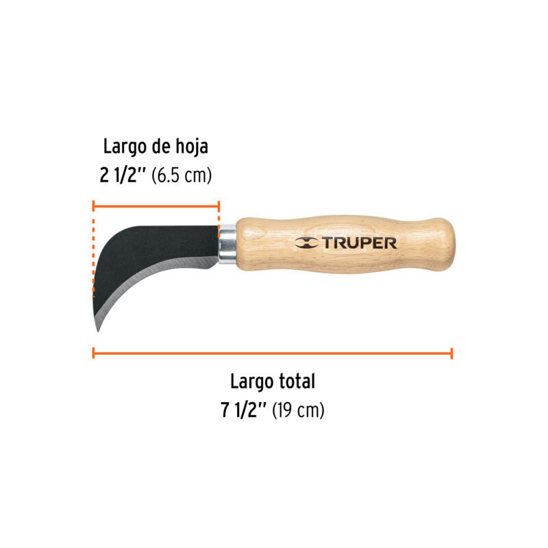 NL-8FC2.jpg Código: 14462 Cuchillo 7-1/2' para linóleo, Truper NL-8