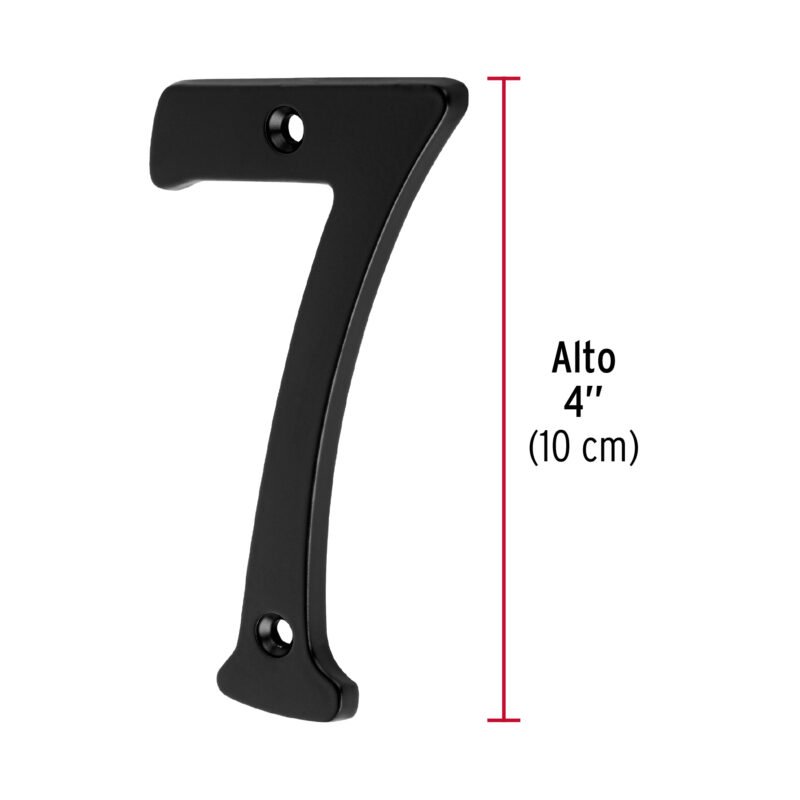 NUCH-7NFC1.jpg Código: 47860 Número 7 de latón sólido 4', negro, HERMEX NUCH-7N