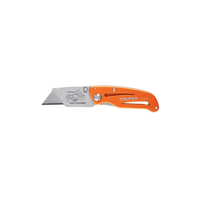 NV-6X.jpg Código: 101101 Navaja abatible 6' cuerpo de aluminio y acero inox, Truper NV-6X