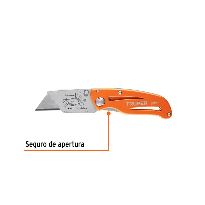 NV-6XFC1.jpg Código: 101101 Navaja abatible 6' cuerpo de aluminio y acero inox, Truper NV-6X