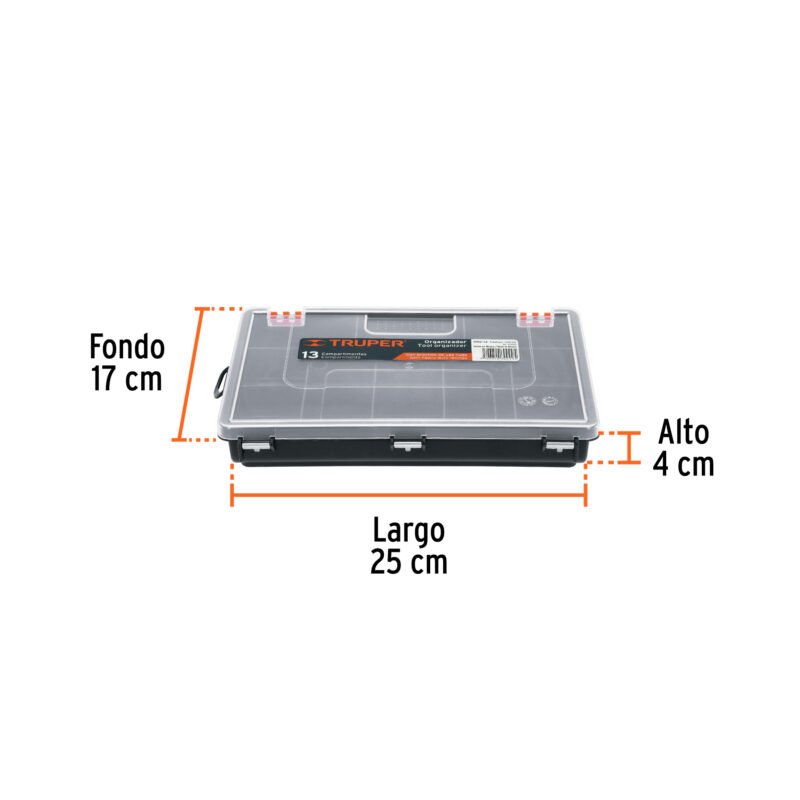 ORG-13FC2.jpg Código: 10036 Organizador 10' con 13 compartimentos, Truper ORG-13
