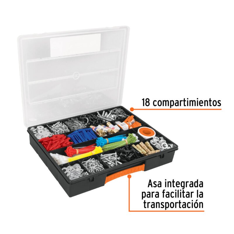 ORG-18FC1.jpg Código: 11825 Organizador 14' con 18 compartimentos, Truper ORG-18