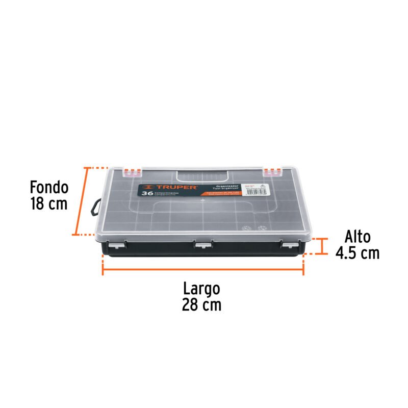 ORG-36FC2.jpg Código: 102760 Organizador de 11' con 36 compartimentos, Truper ORG-36