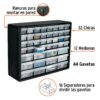 Código: 102642 Organizador con 44 gavetas, Truper ORG-44