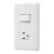 Código: 25077 Placa armada contacto e interruptor sencillo, Volteck Basic PA-APCO-B