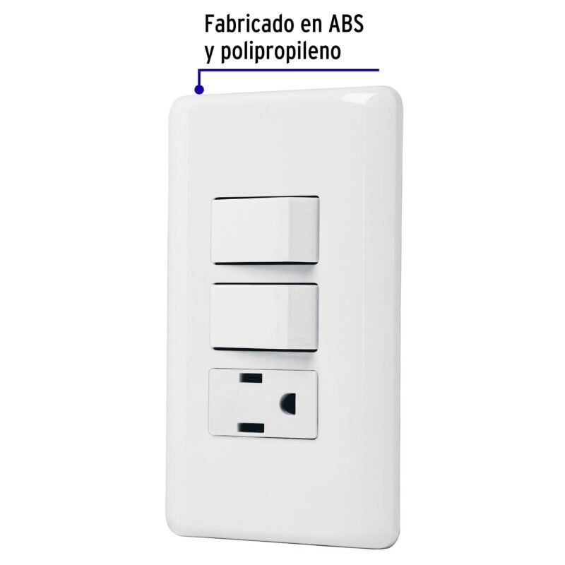 PA-APCO-B2FC1.jpg Código: 25081 Placa armada con contacto y 2 interruptores sencillos, Basic PA-APCO-B2