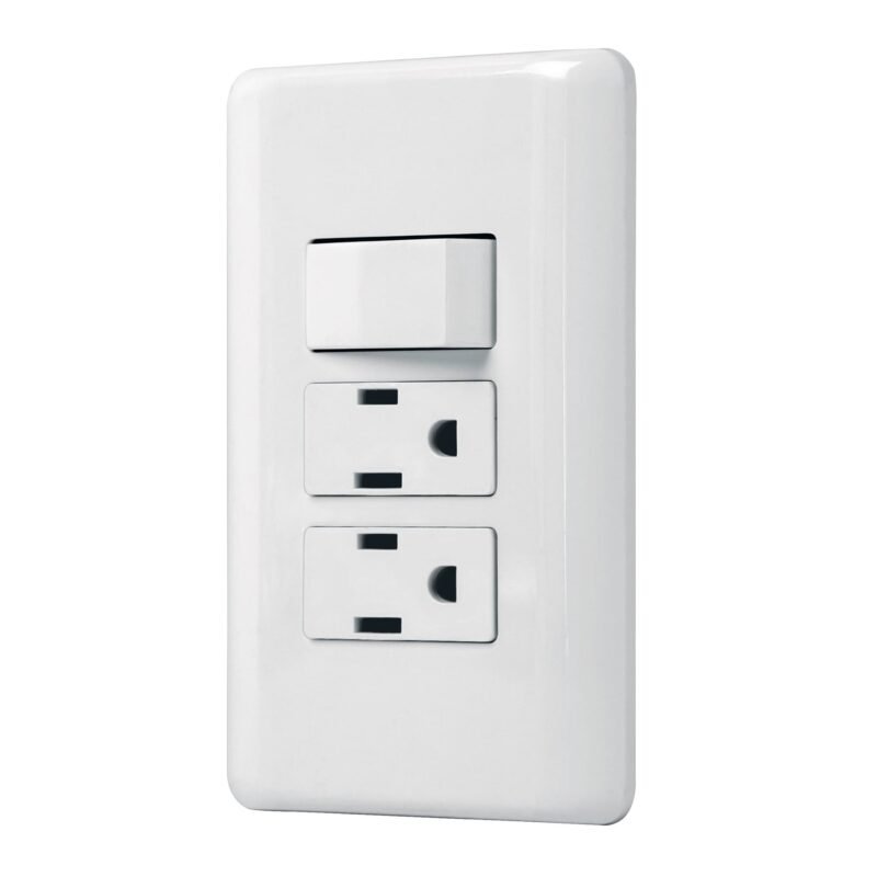 Código: 25079 Placa armada 2 contactos e interruptor sencillo, Basic PA-APCO-B3