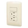 Código: 48668 Placa armada 2 contactos e interruptor,marfil,línea Italiana PA-APCO-I3