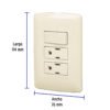 Código: 48668 Placa armada 2 contactos e interruptor,marfil,línea Italiana PA-APCO-I3