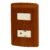 Código: 49935 Placa armada contacto e interruptor, madera, línea Italiana PA-APCO-IM
