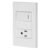 Código: 45590 Placa armada 1 interruptor,1 contacto,1mod, Española, blanco PA-APCO1-EB