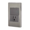 Código: 47846 Placa armada acero interruptor y contacto 1.5 mód, Lisboa PA-APCO15-LA
