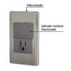 Código: 47846 Placa armada acero interruptor y contacto 1.5 mód, Lisboa PA-APCO15-LA