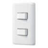 Código: 25080 Placa armada con 2 interruptores sencillos, Volteck Basic PA-APDO-B
