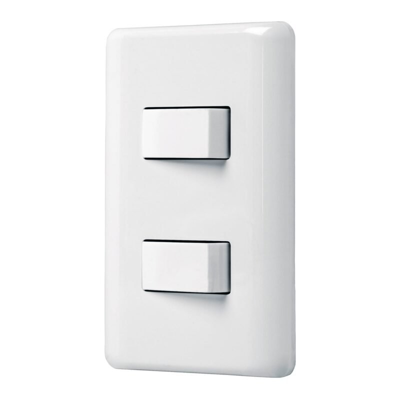 Código: 25080 Placa armada con 2 interruptores sencillos, Volteck Basic PA-APDO-B