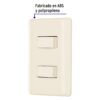 Código: 26639 Placa armada 1 interruptor y 1 escalera, marfil, Basic PA-APDO-EBI