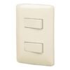 PA-APDO-I.jpg Código: 48662 Placa armada 2 interruptores sencillos marfil,línea Italiana PA-APDO-I