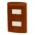 Código: 49925 Placa armada 2 interruptores sencillos,madera,línea Italiana PA-APDO-IM