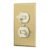 Código: 48498 Placa armada 2 interruptor sencillo, línea Standard,aluminio PA-APDO-SA