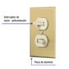 Código: 48498 Placa armada 2 interruptor sencillo, línea Standard,aluminio PA-APDO-SA