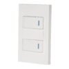 Código: 45596 Placa armada 2 interruptores, 1 módulo, Española, blanco PA-APDO1-EB