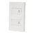 Código: 45596 Placa armada 2 interruptores, 1 módulo, Española, blanco PA-APDO1-EB