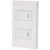 Código: 45602 Placa armada 2 interruptores 1de 3vías,1 mod,Española,blanco PA-APDO1-EEB
