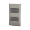Código: 47834 Placa armada acero inox con 2 interruptores 1 módulo, Lisboa PA-APDO1-LA