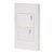 Código: 45601 Placa armada 2interruptores 1de 3vías,1.5mod,Española blanco PA-APDO15-EEB
