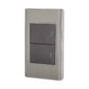 Código: 47840 Placa armada acero inox 2 interruptores 1.5 módulos, Lisboa PA-APDO15-LA